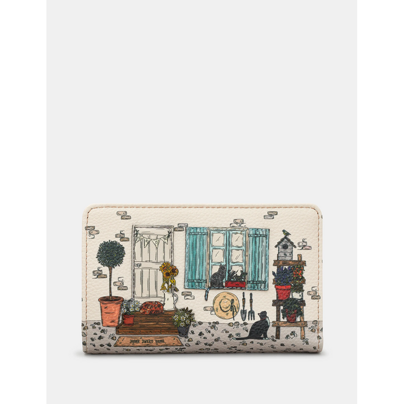 Yoshi Country Cottage Zip Around Leather Purse