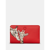 Yoshi Mothers Pride Zip Around Red Leather Purse