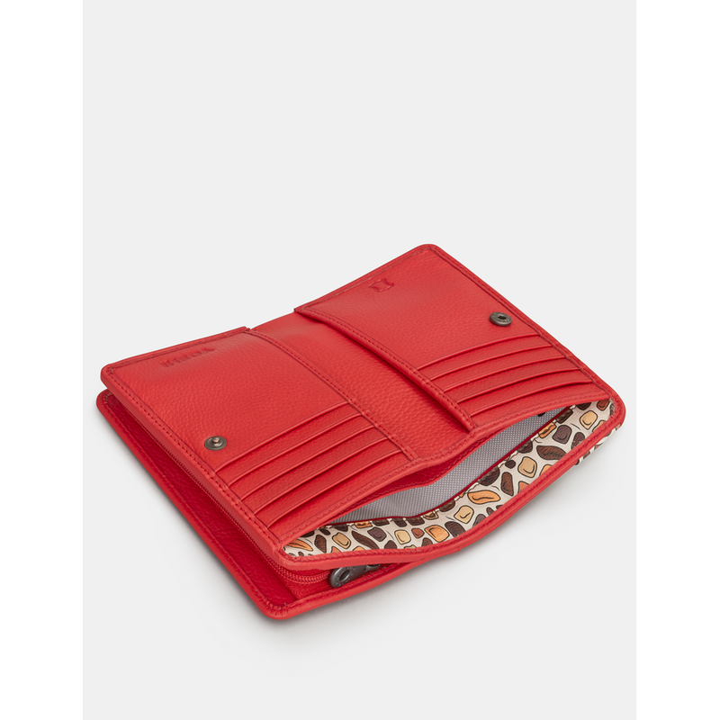 Yoshi Mothers Pride Zip Around Red Leather Purse