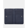 Yoshi Jane Austen Bookworm Library Zip Around Navy Leather Purse