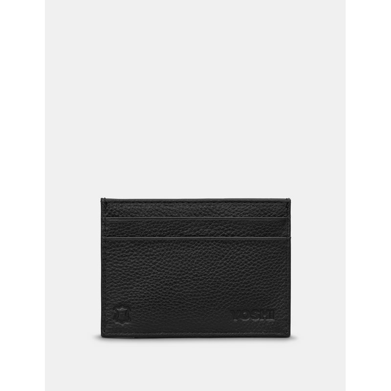 Yoshi Highland Cow Black Leather Card Holder