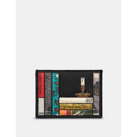 Yoshi Dickens Bookworm Slim Black Leather Card Holder