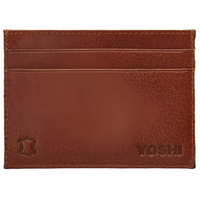 Yoshi Highland Cow Tweed Leather Card Holder