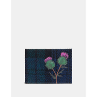 Yoshi Highland Thistle Harris Tweed Leather Card Holder