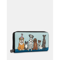 Yoshi Party Dogs Zip Round Leather Purse