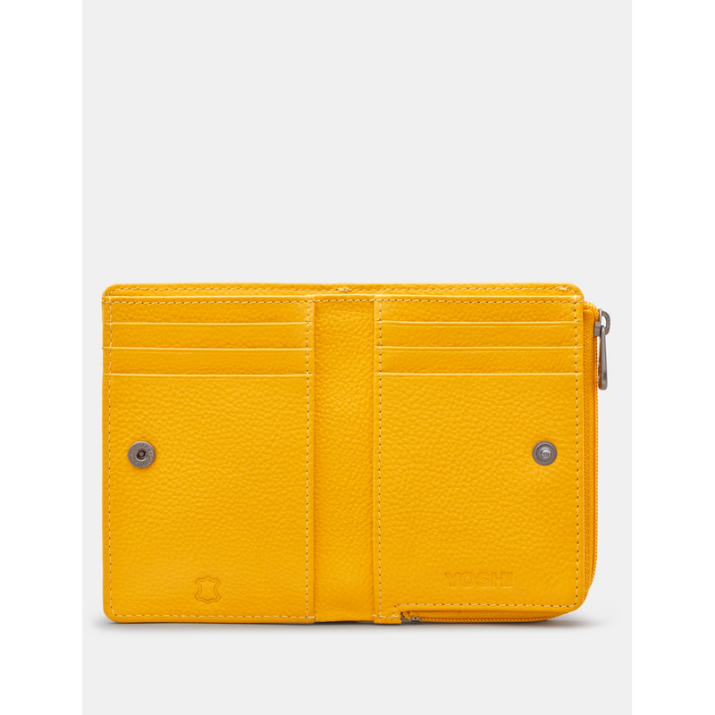 Yoshi Bee Hive Yellow Leather Flap Over Purse