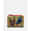 Yoshi Beautiful Butterflies Red Leather Flap Over Purse