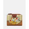 Yoshi Tea and Biscuits Brown Leather Flap Over Purse