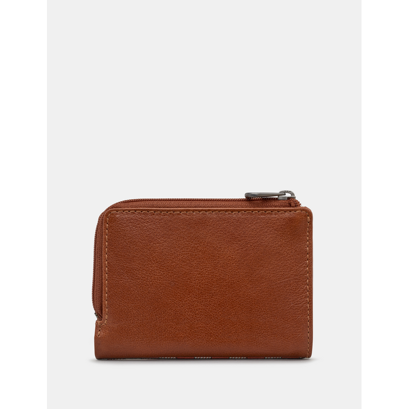 Yoshi Three Scoops Brown Leather Flap Over Purse