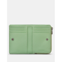 Yoshi Llama Flap Over Green Leather Purse