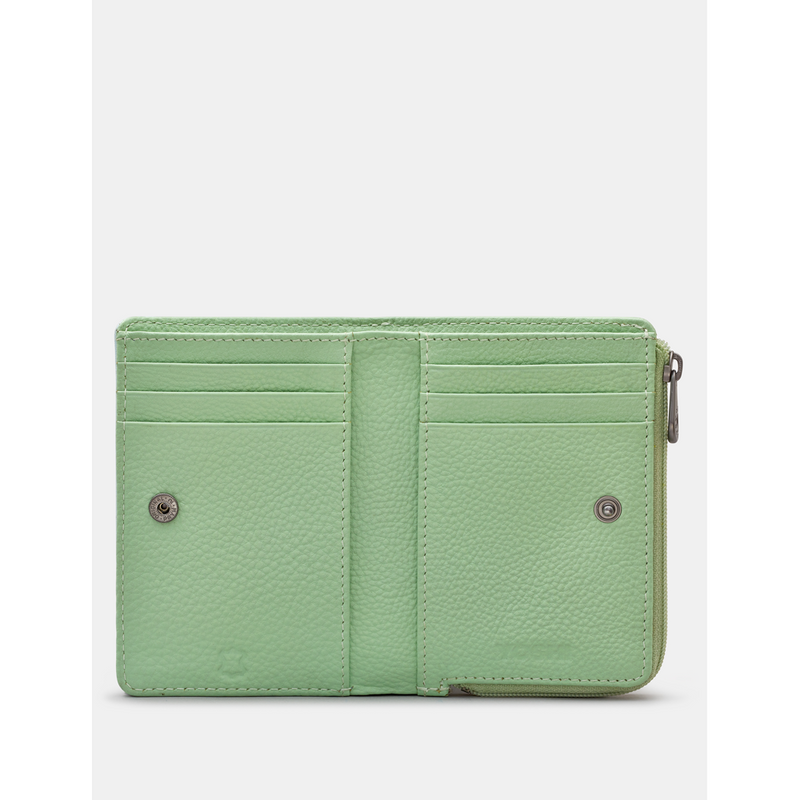 Yoshi Llama Flap Over Green Leather Purse