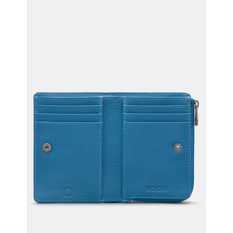 Yoshi Mermaid's Dance Blue Leather Flap Over Purse