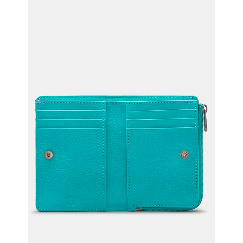 Yoshi Narwhal Blue Leather Flap Over Purse