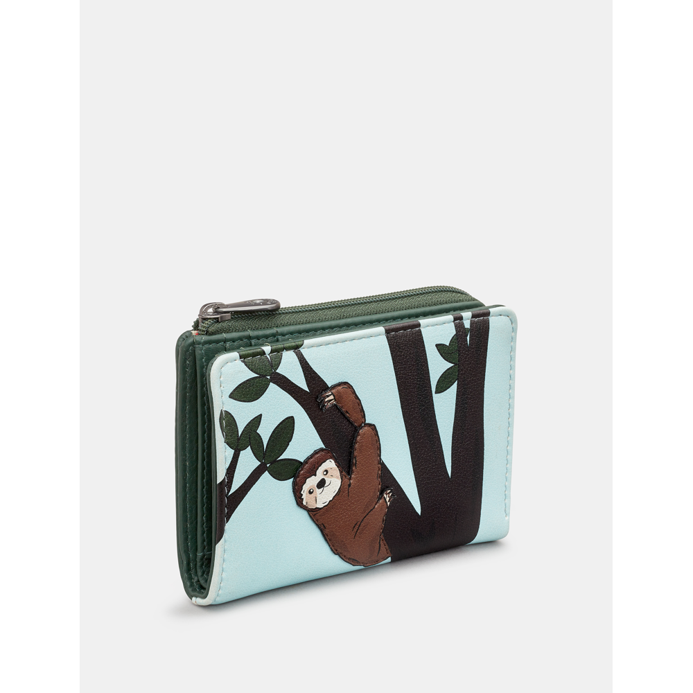 Yoshi Sloth Green Leather Flap Over Purse