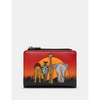 Yoshi On Safari Black Leather Flap Over Purse