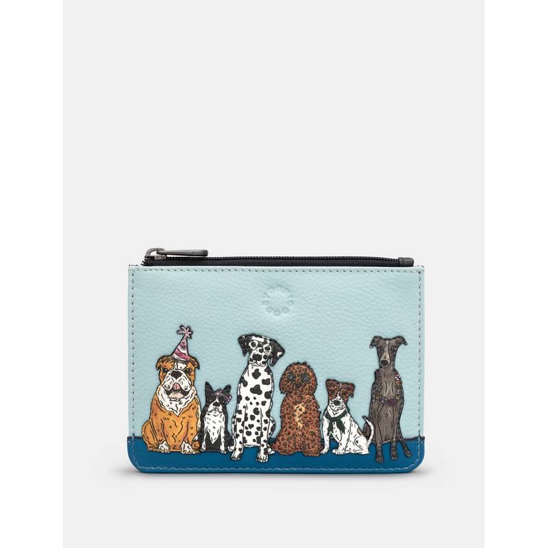 Yoshi Party Dogs Zip Top Leather Purse