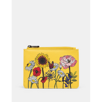 Yoshi Wildflowers Zip Top Leather Purse