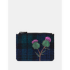 Yoshi Highland Thistle Harris Tweed Zip Top Leather Purse