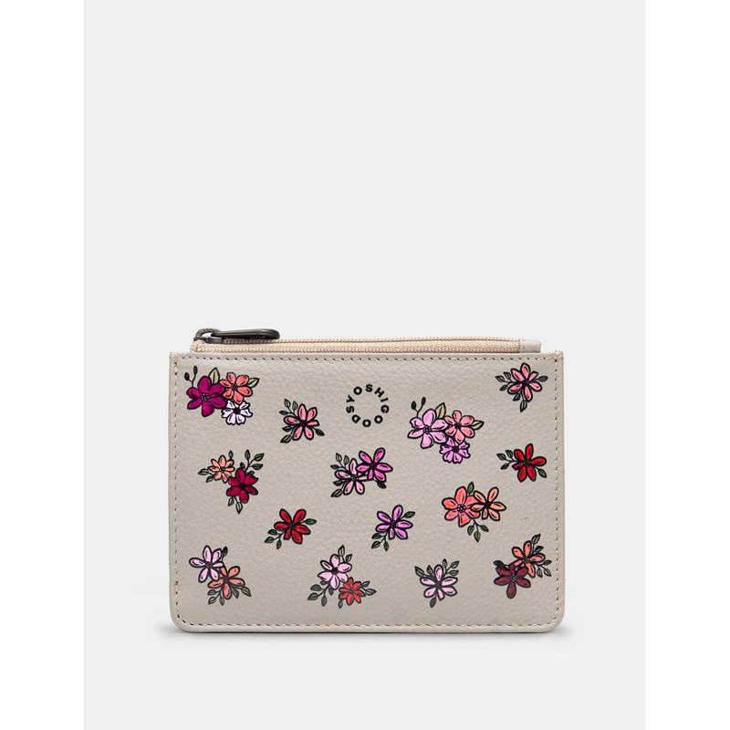 Yoshi Ditsy Floral Zip Top Leather Purse