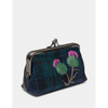 Yoshi Highland Thistle Harris Tweed Leather Triple Frame Purse