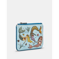 Yoshi Mermaid's Dance Zip Top Blue Leather Purse