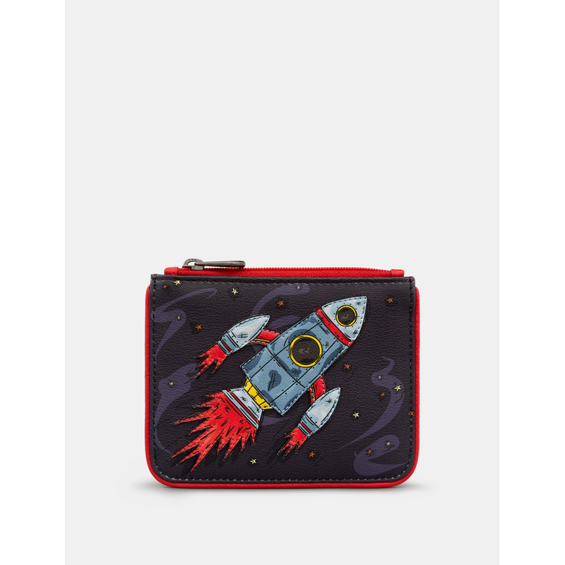 Yoshi Blast Off Zip Top Red Leather Purse