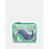 Yoshi Narwhal Blue Leather Zip Top Purse