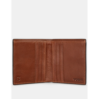 Yoshi Two Fold North South Brown Leather Wallet