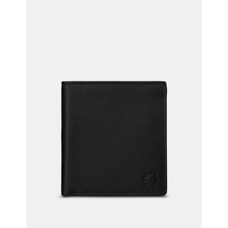 Yoshi Two Fold North South Black Leather Wallet