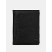 Yoshi Traditional Extra Capacity Black Leather Wallet