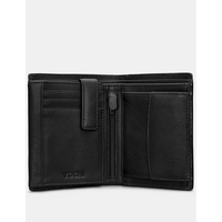 Yoshi Traditional Extra Capacity Black Leather Wallet