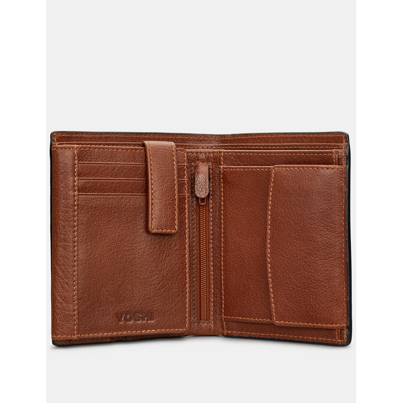 Yoshi Traditional Extra Capacity Brown Leather Wallet