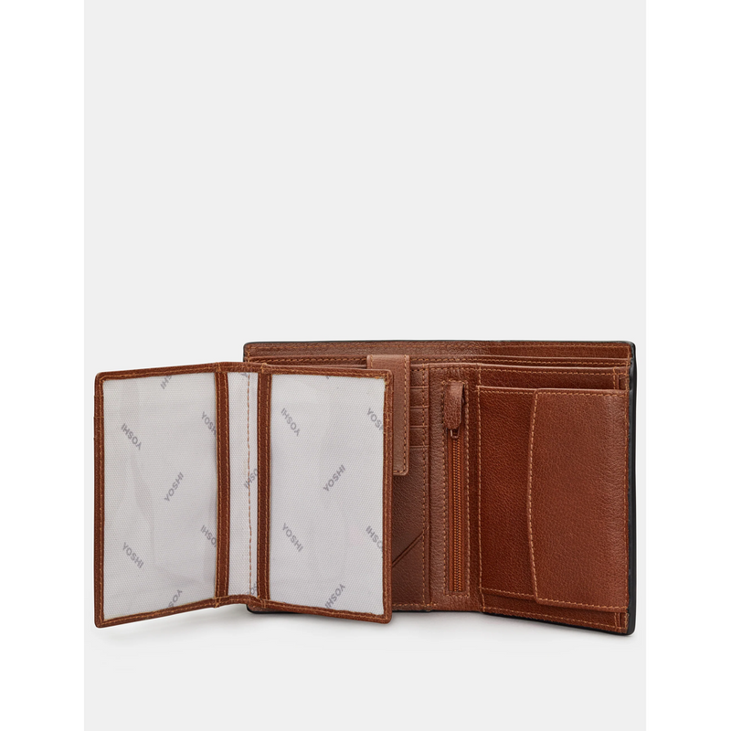 Yoshi Traditional Extra Capacity Brown Leather Wallet