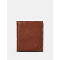 Yoshi Two Fold Brown Leather Wallet with Coin Pocket