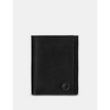 Yoshi Three Fold Black Leather Wallet