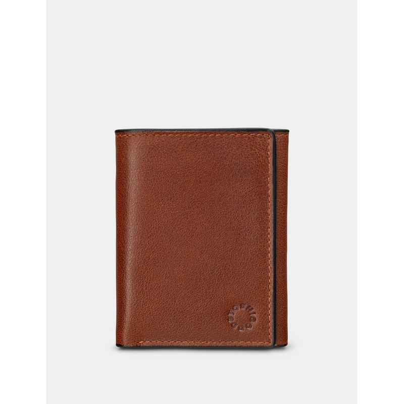 Yoshi Three Fold Brown Leather Wallet