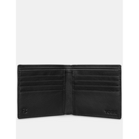 Yoshi Two Fold East West Black Leather Wallet