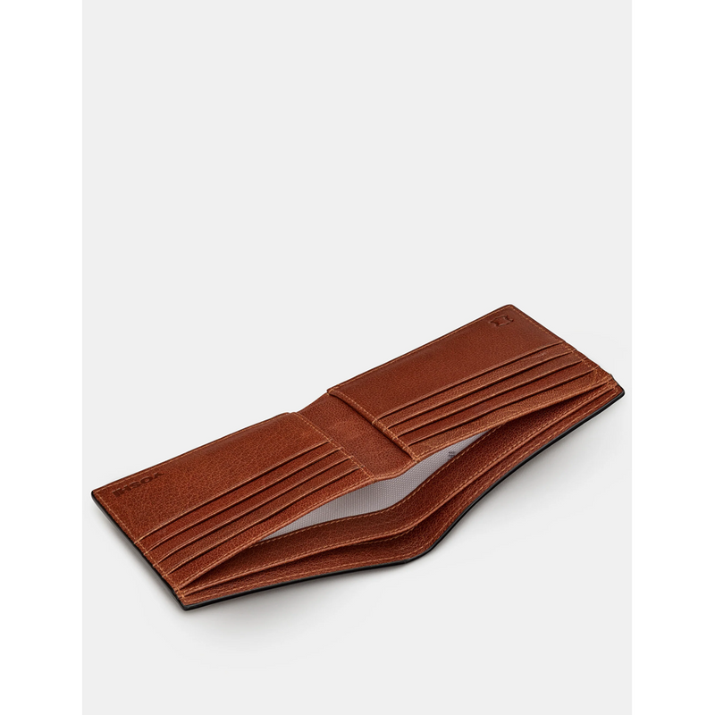 Yoshi Two Fold East West Brown Leather Wallet