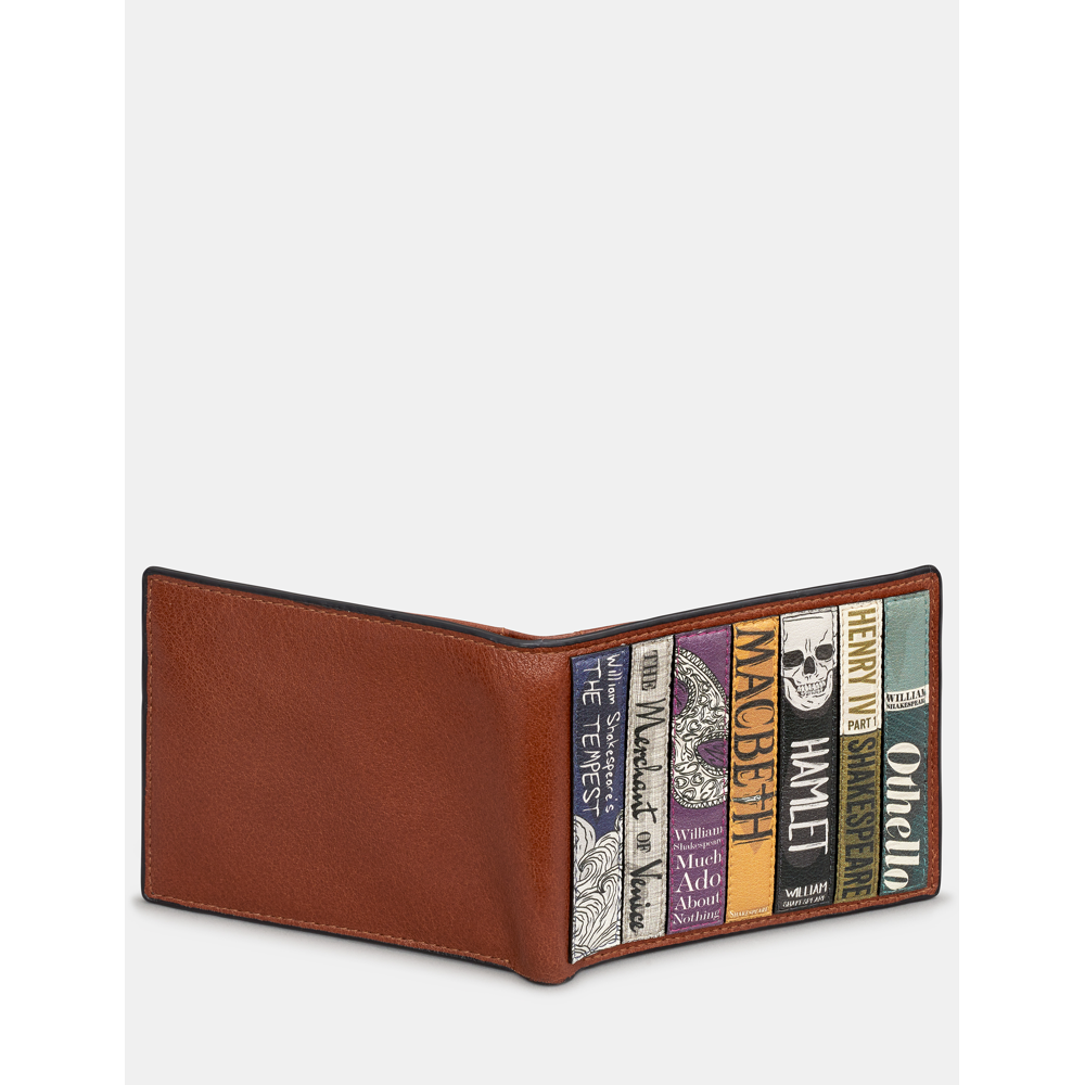 Yoshi Shakespeare Bookworm Brown Leather Wallet