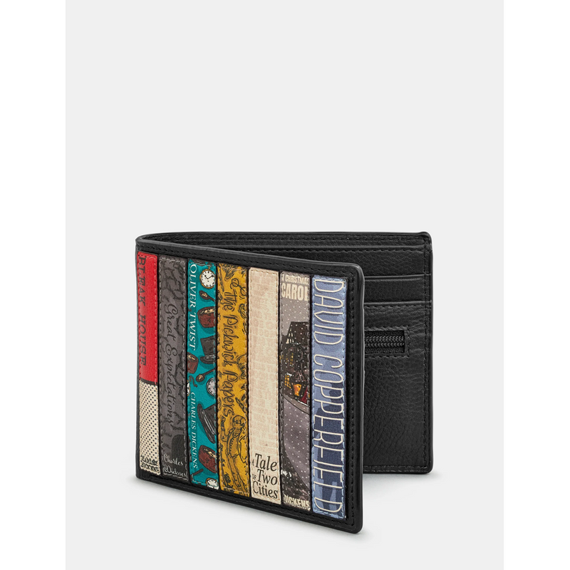 Yoshi Dickens Bookworm Black Leather Wallet