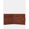 Yoshi Two Fold Brown Leather Wallet with Tab