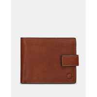 Yoshi Extra Capacity Brown Leather Wallet with Tab