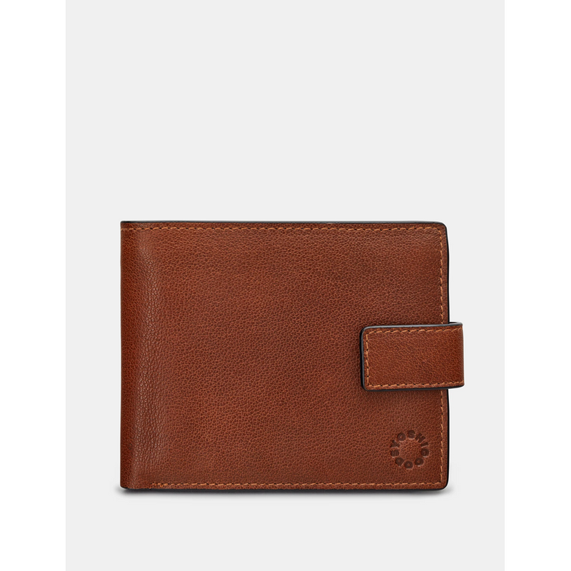 Yoshi Extra Capacity Brown Leather Wallet with Tab