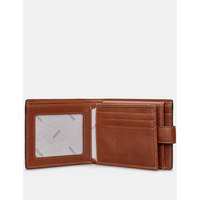 Yoshi Extra Capacity Brown Leather Wallet with Tab