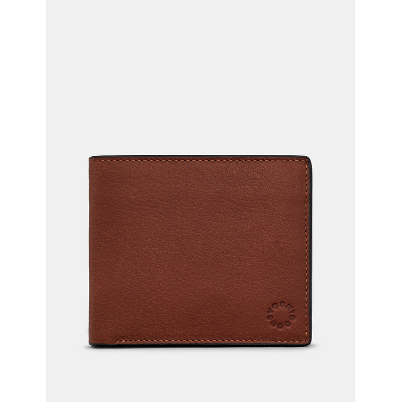 Yoshi Extra Capacity Brown Leather Wallet with Coin Pocket