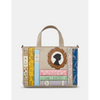 Yoshi Jane Austen Bookworm Library Warm Grey Leather Grab Bag