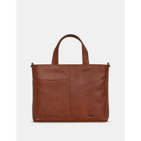 Yoshi Shakespeare Bookworm Brown Brown Leather Grab Bag