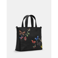 Yoshi Amongst Butterflies Black Leather Grab Bag