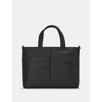 Yoshi Be Kind Rewind Black Black Leather Multiway Grab Bag