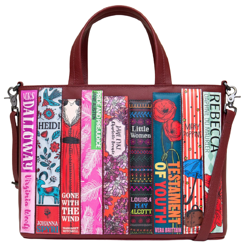 Yoshi Cherry Red Bookworm Leather Multiway Grab Bag